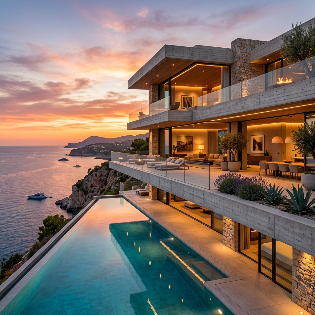Monaco Sunset Luxury Villa Overlooking Sea